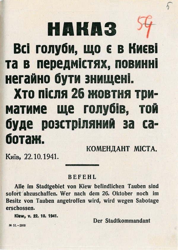 наказ про голубей